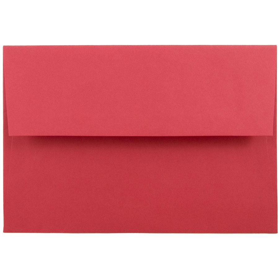 JAM Paper A8 Colored Invitation Envelopes, 5.5 x 8.125, Red Recycled ...