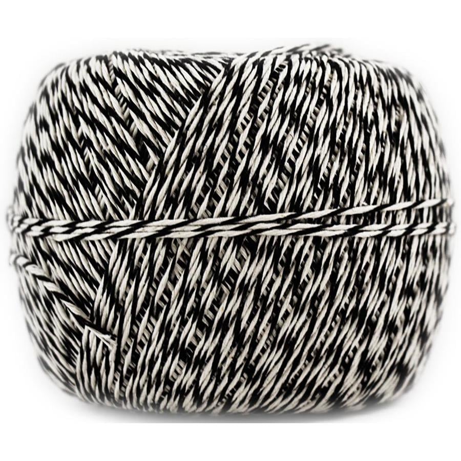 500 yd The Gift Wrap Company 19068AMZ-05 Bakers Twisted Twine Black//White