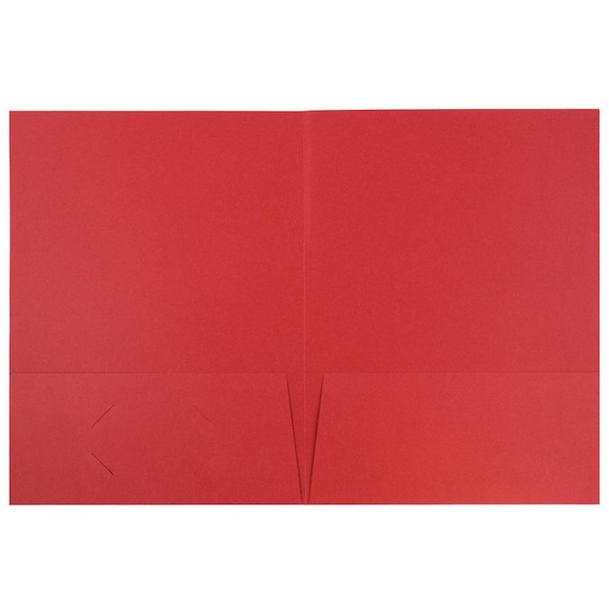 JAM Paper JAM Paper® TwoPocket Textured Linen Business Folders, Red, 6/Pack in the Folders