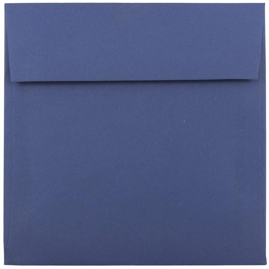 JAM Paper 6 x 6 Square Invitation Envelopes, Presidential Blue, 25/Pack