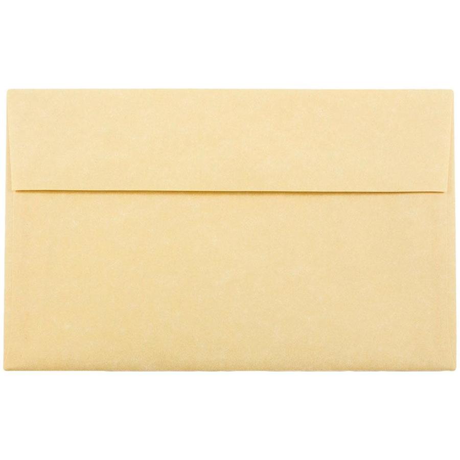 JAM Paper A10 Parchment Invitation Envelopes, 6 x 9.5, Antique Gold