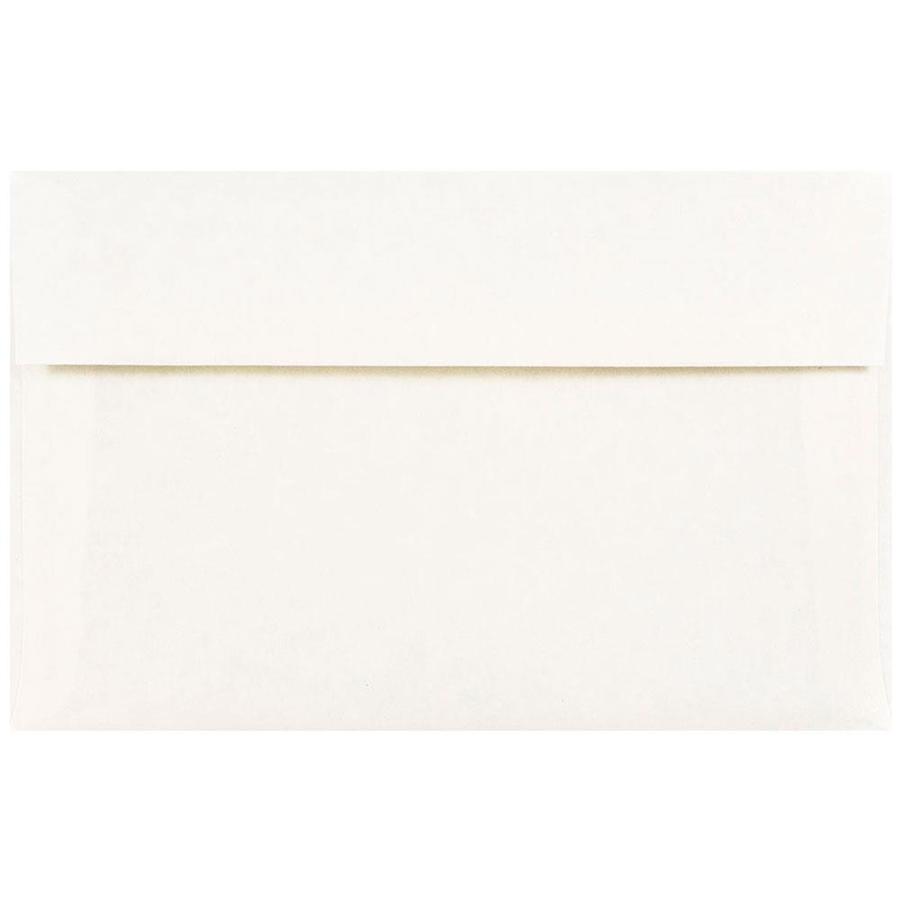 JAM Paper A10 Parchment Invitation Envelopes, 6 x 9.5, White Recycled