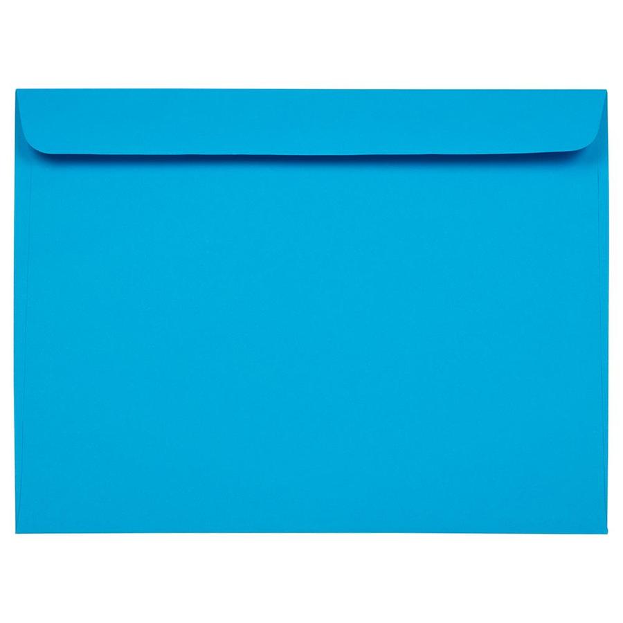 JAM Paper 9 x 12 Booklet Catalog Colored Envelopes, Blue Recycled, 25