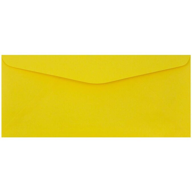 JAM Paper #9 Business Colored Envelopes, 3.875 x 8.875, Yellow Recycled ...