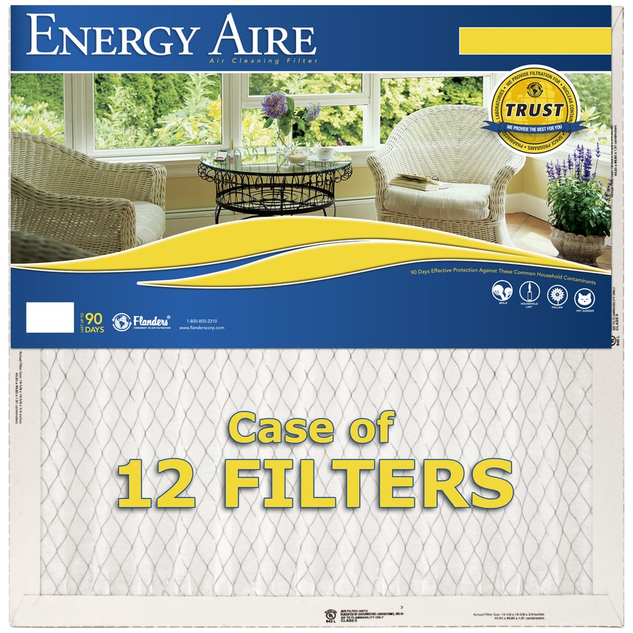 Energy Aire 81595I01195195 12-Pack 19-1/2-in x 19-1/2-in x 1-in Pleated Air Filters