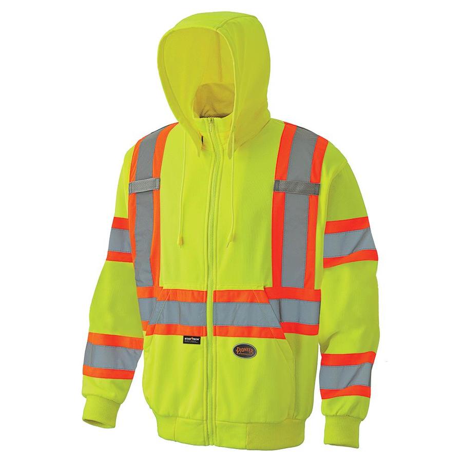 Dickies HI Vis Hoodie Hooded Sweatshirt Fluorescent Yellow 3XL Safety ...