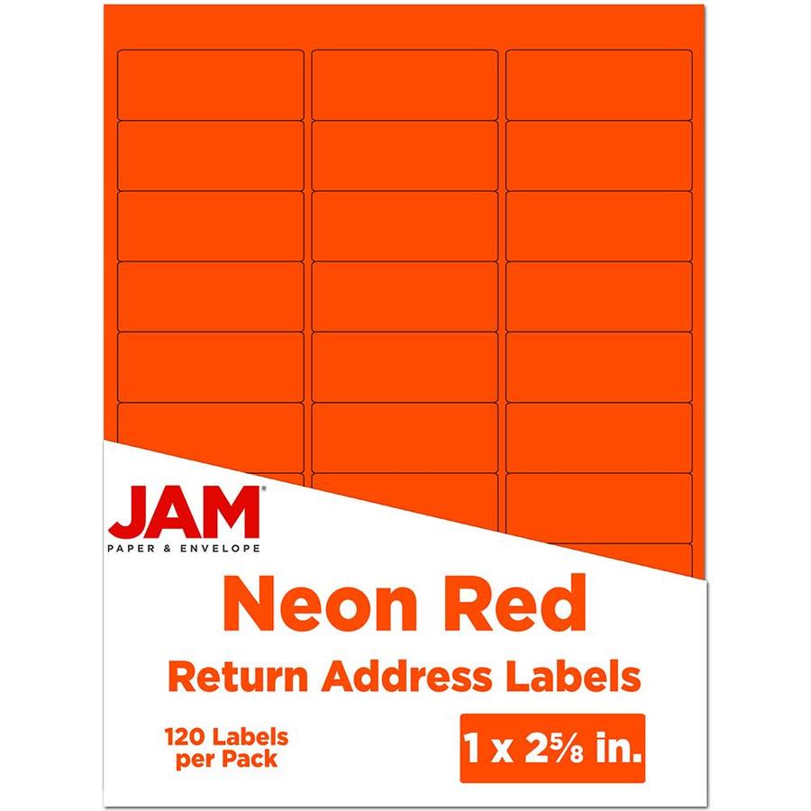 JAM Paper JAM PAPER Return Address Labels, Standard Mailing, 1 x 25/8