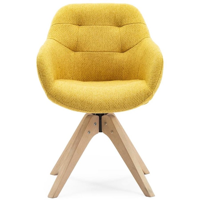 KINWELL Swivel Accent Chair, Yellow in the Chairs