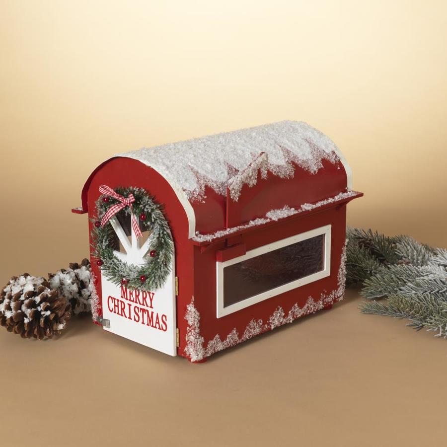 Gerson International 13 75 In Long Wooden Holiday Mailbox For Santa In The Novelty Christmas Decorations Department At Lowes Com