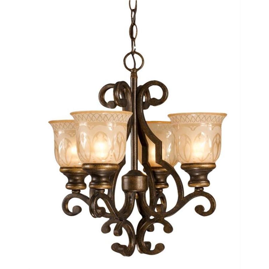 Crystorama Norwalk 4Light Bronze Umber Transitional Chandelier in the