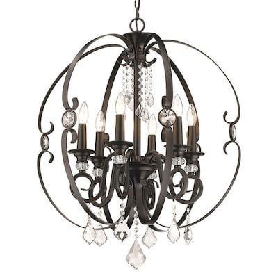 Golden Lighting Ella 6-Light Matte Black Modern/Contemporary Chandelier Golden Lighting Ella 6-Light Matte Black Modern/Contemporary Chandelier