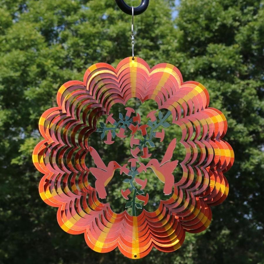 Sunnydaze Decor Orange Steel Nature Wind Spinner in the Wind Spinners ...