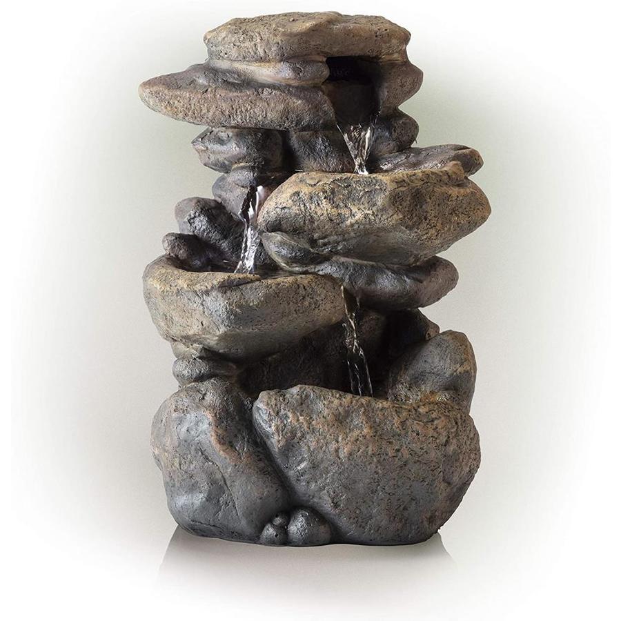 Alpine Corporation 11-in H Resin Tiered Fountain Outdoor ...