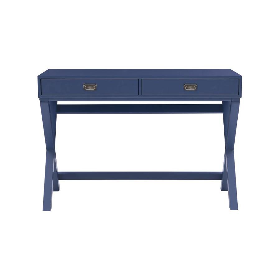 Linon Peggy 44-in Blue Modern/Contemporary Pine Writing Desk in the ...