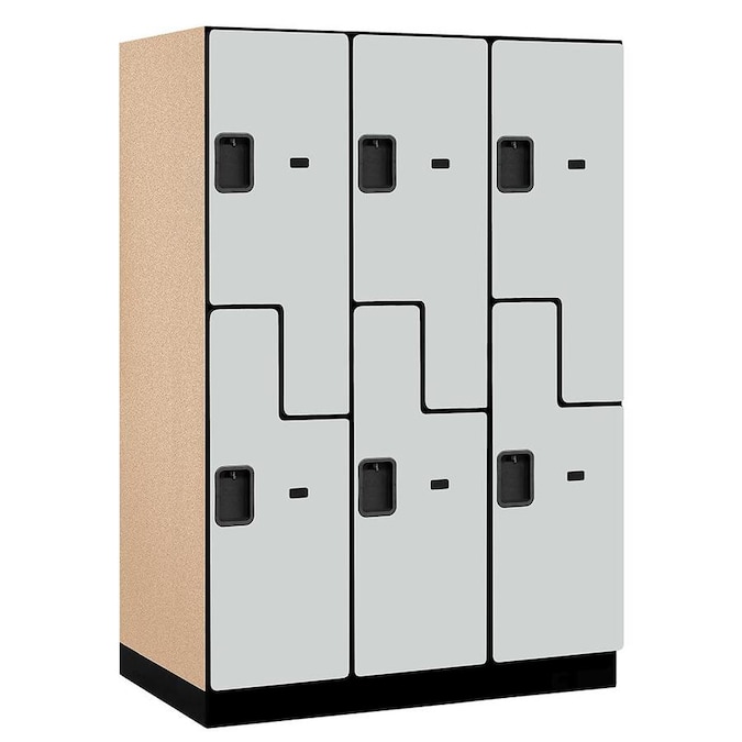 3-Point Locking System with 2 Keys Steel Room Decor 35.4x15.7x70.9 Gray Tidyard Office Locker Cabinet Wardrobe Storage with 6 Compartments /& 2 Doors