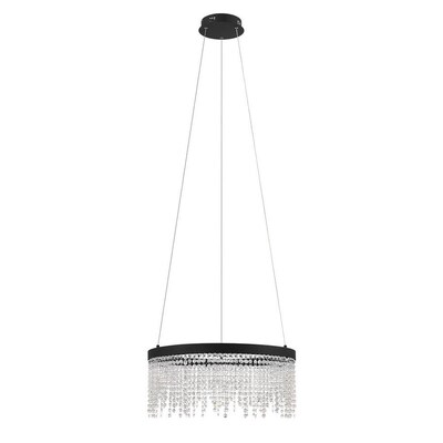 EGLO Antelao 1-Light Black Transitional Crystal Chandelier EGLO Antelao 1-Light Black Transitional Crystal Chandelier