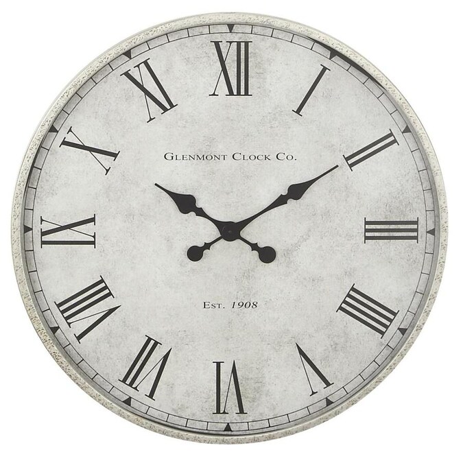 Cosmoliving By Cosmopolitan Traditional Style Gray Black And Silver Metal Oversized Wall Clock With Roman Numerals 28 X In The Clocks Department At Com - Oversized Wall Clock Black Cosmoliving By Cosmopolitan Traditional Style Gray Black And Silver Metal Oversized Wall Clock With Roman Numerals 28 X In The Clocks Department At Com - Oversized Wall Clock Black