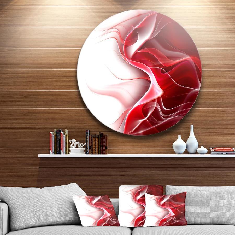 Designart 3D Fractal Abstract Design' Abstract Circle Metal Wall Art in ...