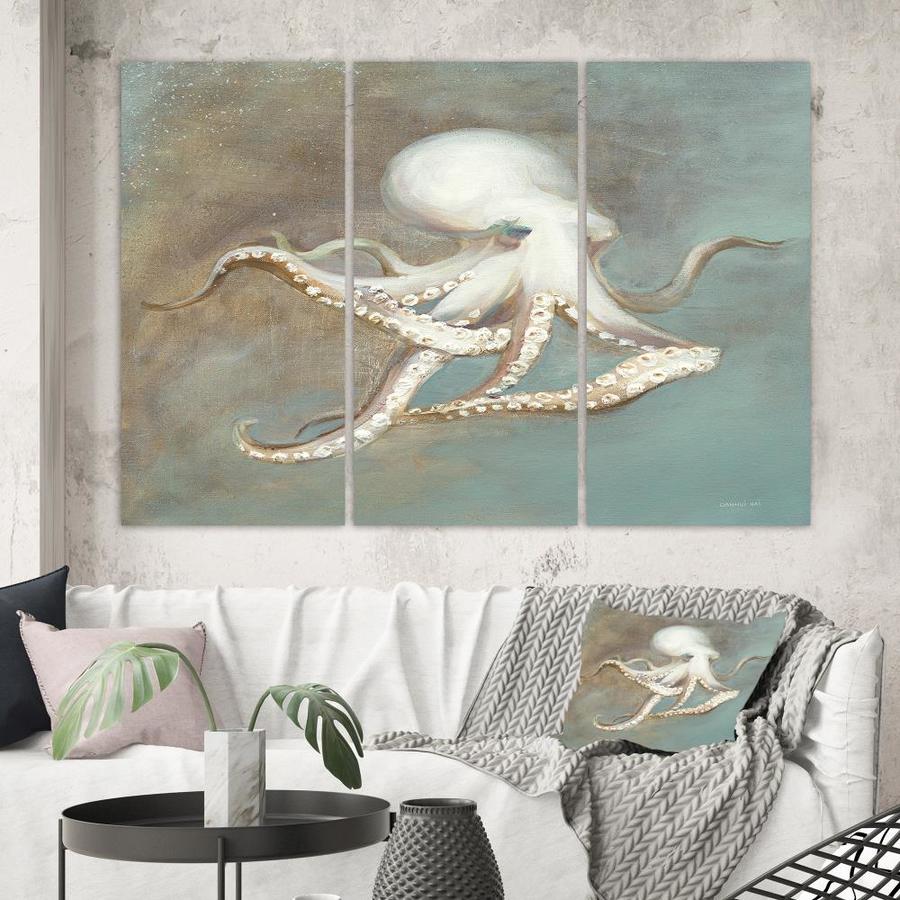 Designart Designart 'Octopus Treasures from the Sea' Beach Gallery ...