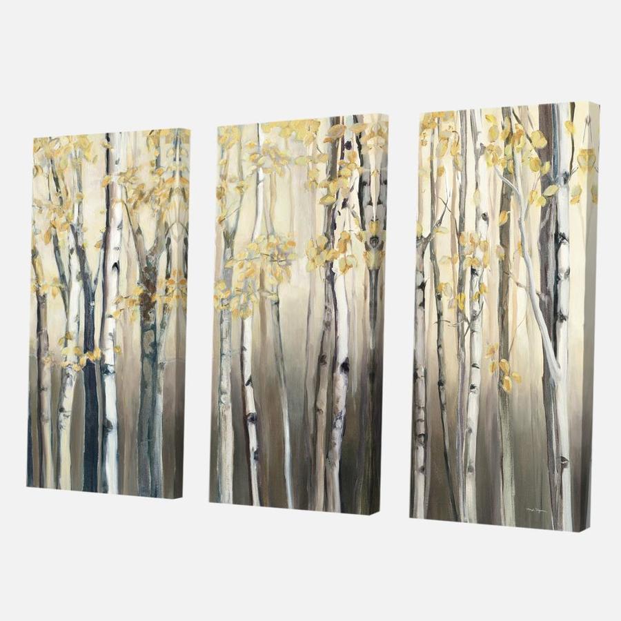 Designart Designart 'Golden Birch Forest I' Landscapes Premium Canvas ...