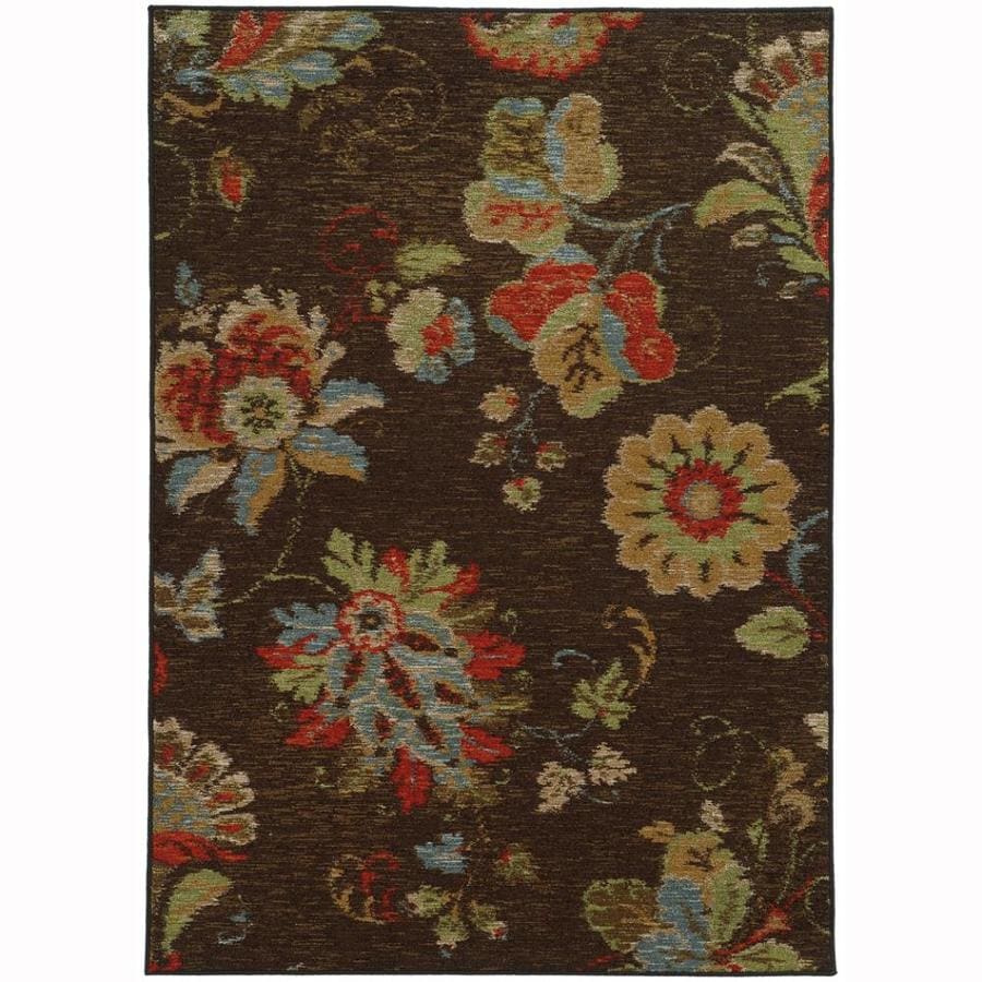 Archer Lane Mulberry Brown Indoor Area Rug (Common: 5 x 8; Actual: 5.25-ft W x 7.25-ft L)