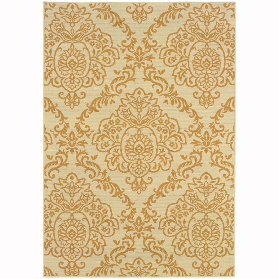 Archer Lane Essex Ivory Indoor/Outdoor Area Rug (Common: 5 x 8; Actual: 5.25-ft W x 7.5-ft L)