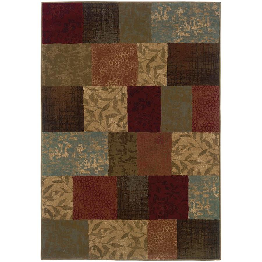 Archer Lane Abington 5 x 8 Green Indoor Geometric Area Rug in the Rugs