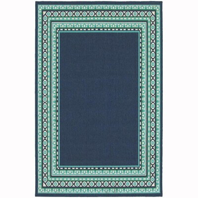 Archer Lane Keating Navy Indoor Outdoor Area Rug Common 4 X 6