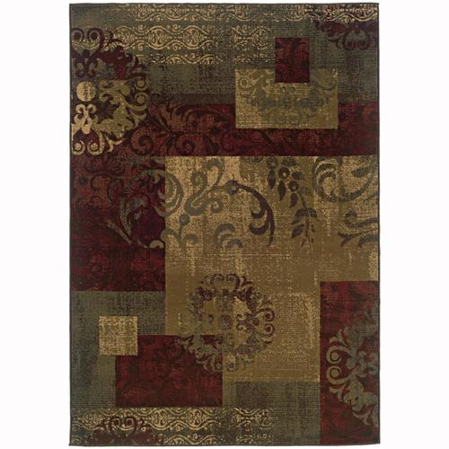 Archer Lane Gable 5 x 8 Green Indoor Abstract Area Rug in the Rugs