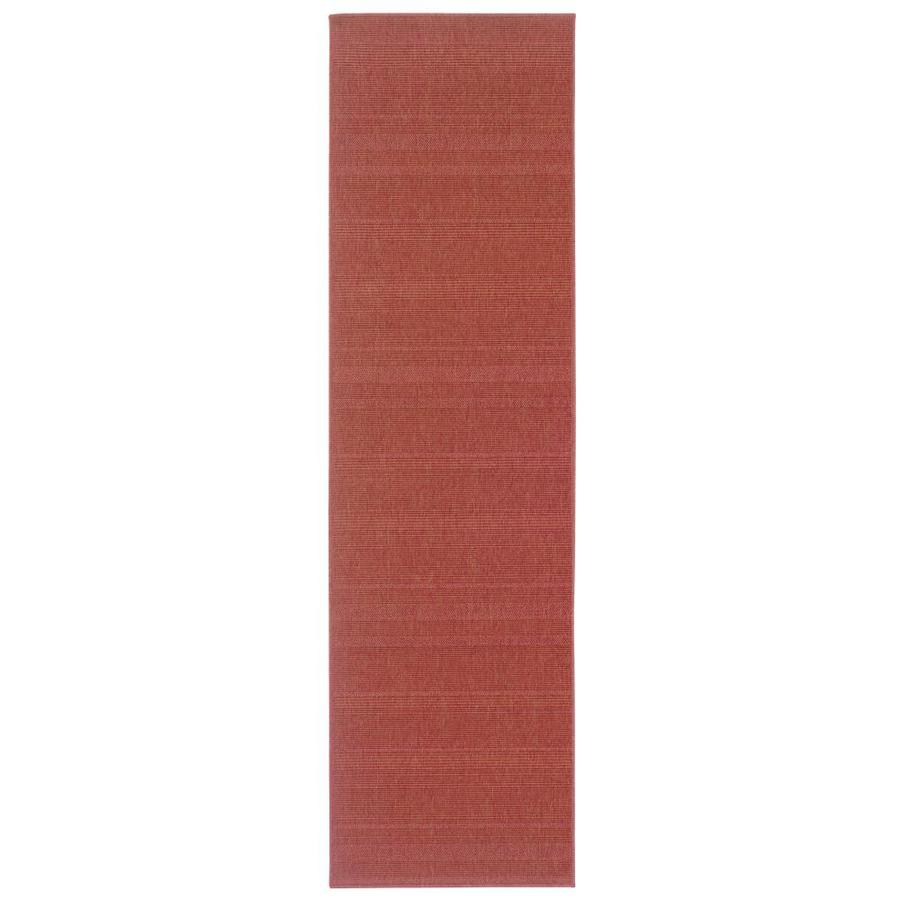 Archer Lane Ridge Red Indoor/Outdoor Runner 2 x 8; Actual 2.