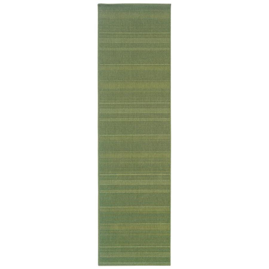 Archer Lane Ridge Green Indoor/Outdoor Runner (Common: 2 x 8; Actual: 2 ...