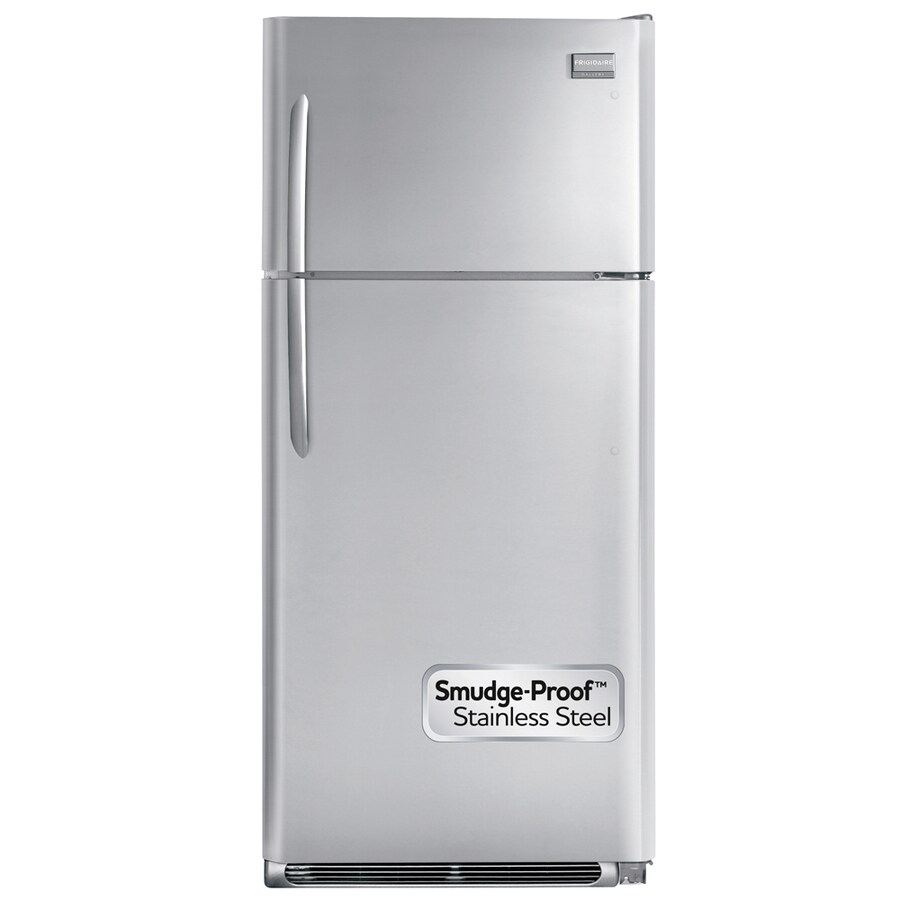 Frigidaire Garage-Ready 18.3-cu ft Top-Freezer Refrigerator (Easycare  Stainless Steel) in the Top-Freezer Refrigerators department at