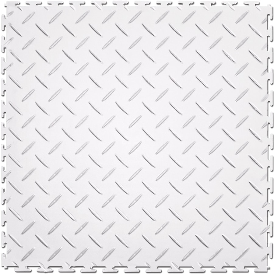 Perfection Floor Tile Diamond 8 Piece 20 1 2 In X 20 1 2 In White