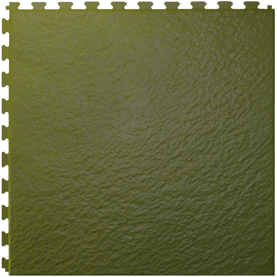 Perfection Floor Tile HST540TG 18"W x 18"L Tuscan Green Slate Garage Vinyl Tile