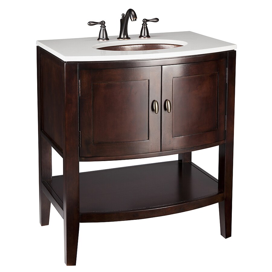 Allen Roth Renovations Merlot Undermount Single Sink Bathroom