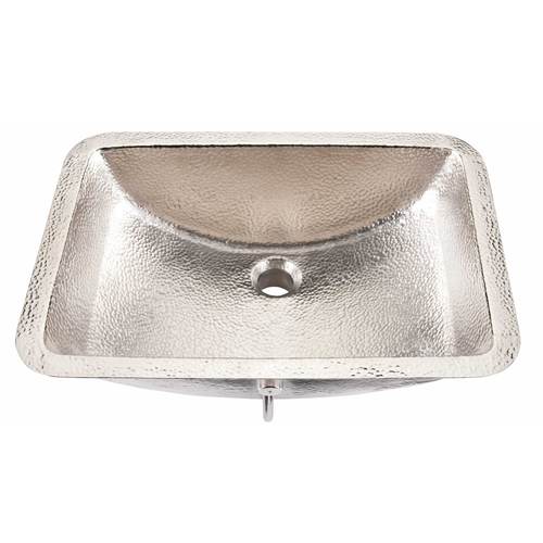 SINKOLOGY Hammered Nickel Undermount Rectangular Bathroom Sink with