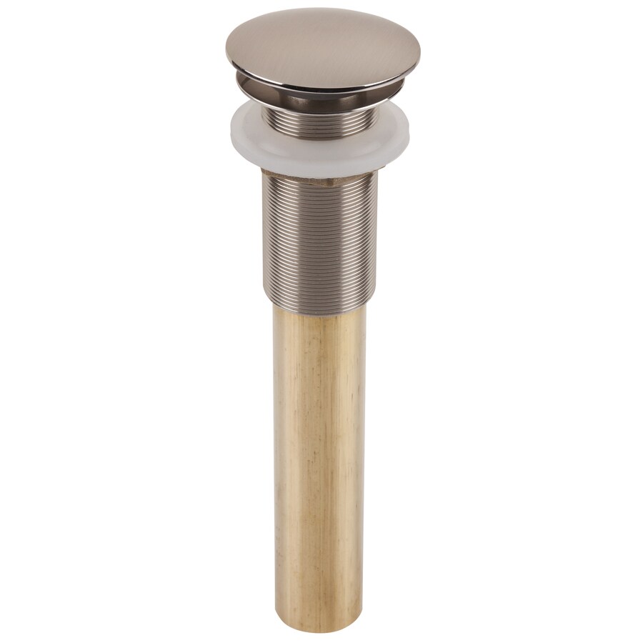 Renovations by Thompson Traders RDP1-N Nickel Push Button Decorative Sink Drain for Universal
