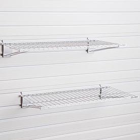 Flow Wall Metal Bracket Shelf - White (2-Pack)