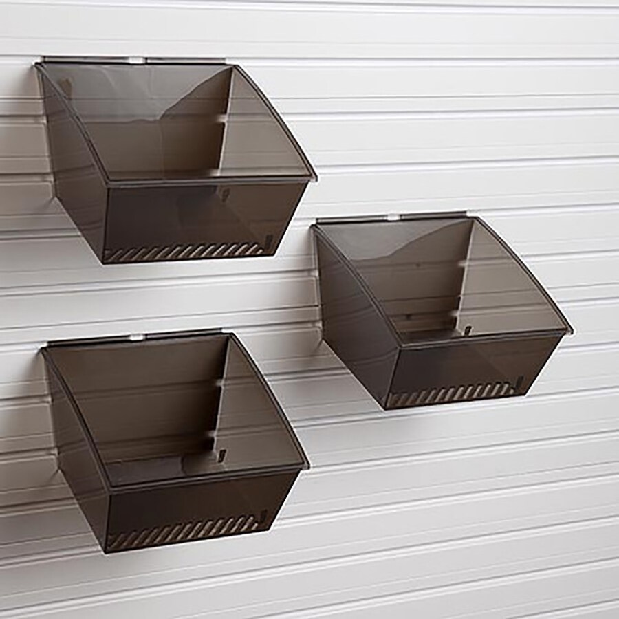 Flow Wall Medium Hard 3Piece Black Plastic Bin at