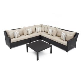 Deco 6pc Corner Sectional Seating Set with Slate Gray Cushions - RST Brands