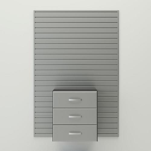 Flow Wall Complete 3 Drawer Cabinet Silver Composite Multipurpose Storage Rail In The Slatwall Systems Department At Com - Rubbermaid Fasttrack Garage Laminate Cabinet Set With Wall Panel 3 Piece Flow Wall Complete 3 Drawer Cabinet Silver Composite Multipurpose Storage Rail In The Slatwall Systems Department At Com - Rubbermaid Fasttrack Garage Laminate Cabinet Set With Wall Panel 3 Piece
