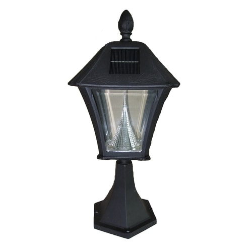 Gama Sonic Black Solar-Powered LED Deck Light at Lowes.com