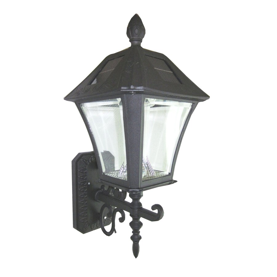 Gama Sonic GS-106WB Baytown 6-Light 18.5-in Black Solar Outdoor Wall Light