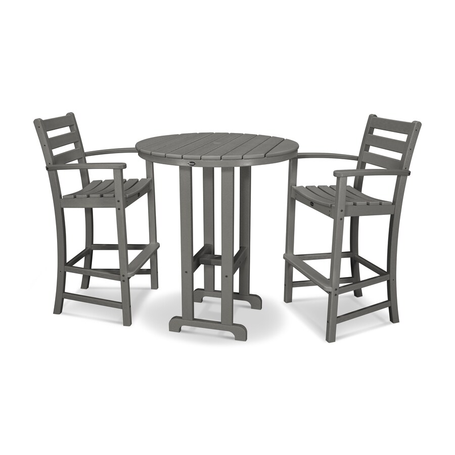 Trex Outdoor Furniture Monterey Bay 3Piece Gray Bar Patio Set at