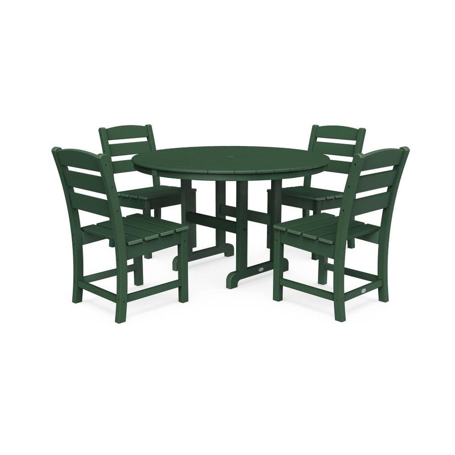 POLYWOOD Lakeside 5-Piece Green Frame Patio Set in the Patio Dining ...