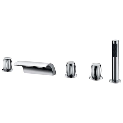 Anzzi Della Series Polished Chrome 3 Handle Residential Deck Mount
