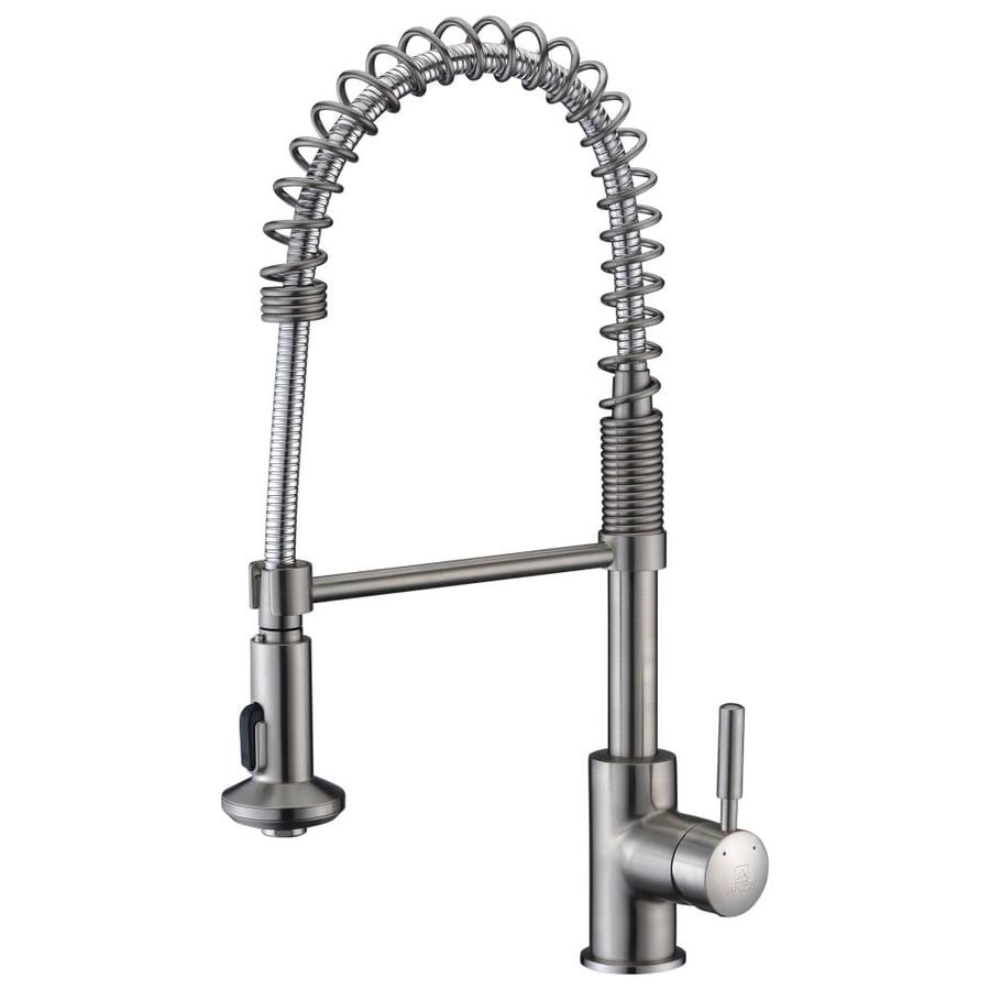 ANZZI Eclipse Brushed Nickel 1-Handle Pull-down Kitchen Faucet at Lowes.com