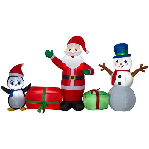 Gemmy 5-ft Lighted Snowman Christmas Inflatable at Lowes.com