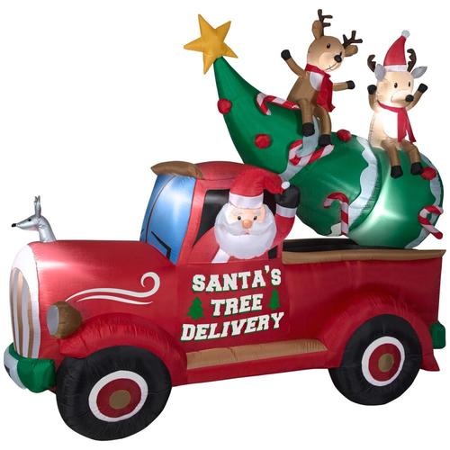 Holiday Living 7 87 Ft Lighted Santa S Delivery Truck Christmas