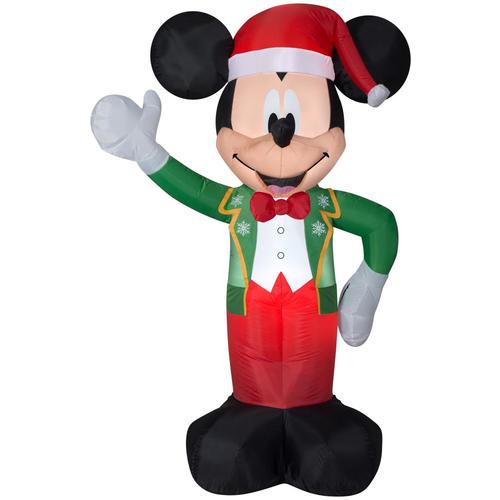 Gemmy 5ft Lighted Mickey Mouse Christmas Inflatable at